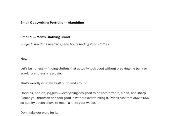 write converting email copy for your online business